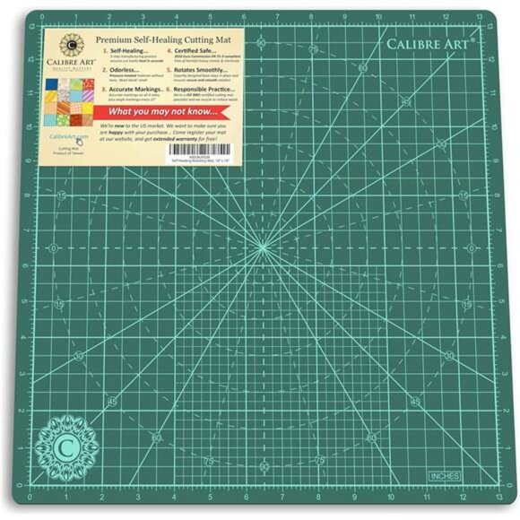 Rotating Self Healing Cutting Mat 14x14 (13" Grid), Perfect for Quilting & Art - Picture 1 of 7